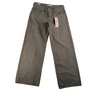 Levis Low Loose wide leg jeans 90s retro boho sz 29 Olive
